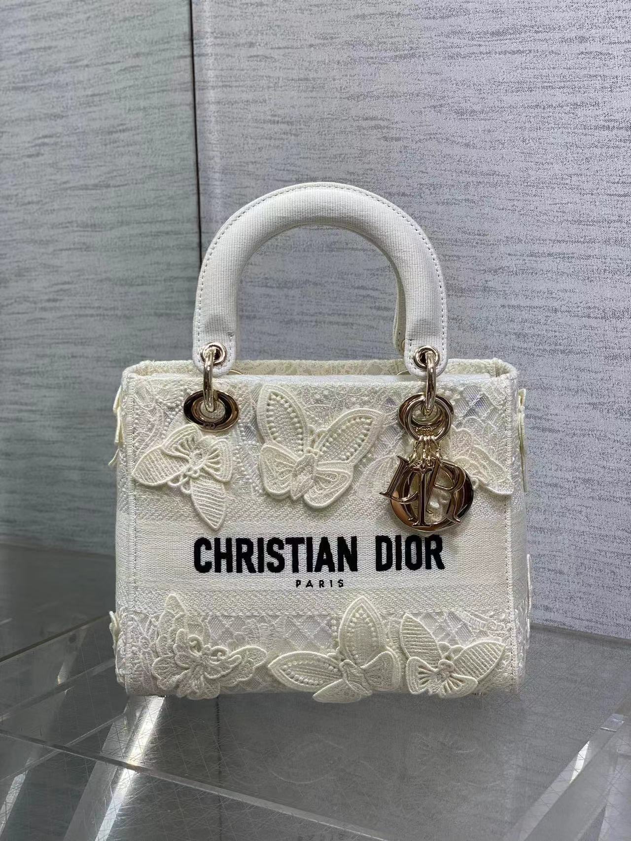 20240415 DOIR戴妃 𝟐𝟒 蕾丝刺繡蝴蝶手提肩包兩用包 海外原單 歐美代購 專櫃同步在售 共3色
