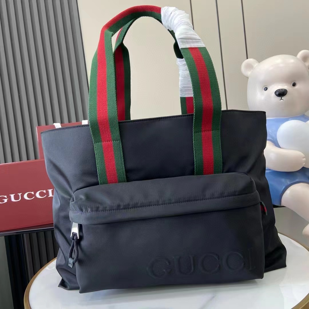 20240922 GUCCI防水帆布手提包 海外原單免稅平行輸入 歐美代購 台北101專櫃官網同步在售